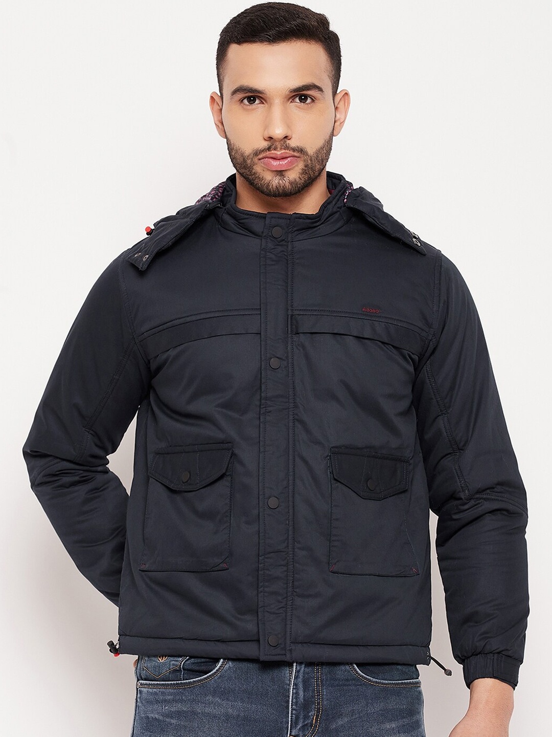 

Adobe Men Navy Blue Lightweight Padded Jacket