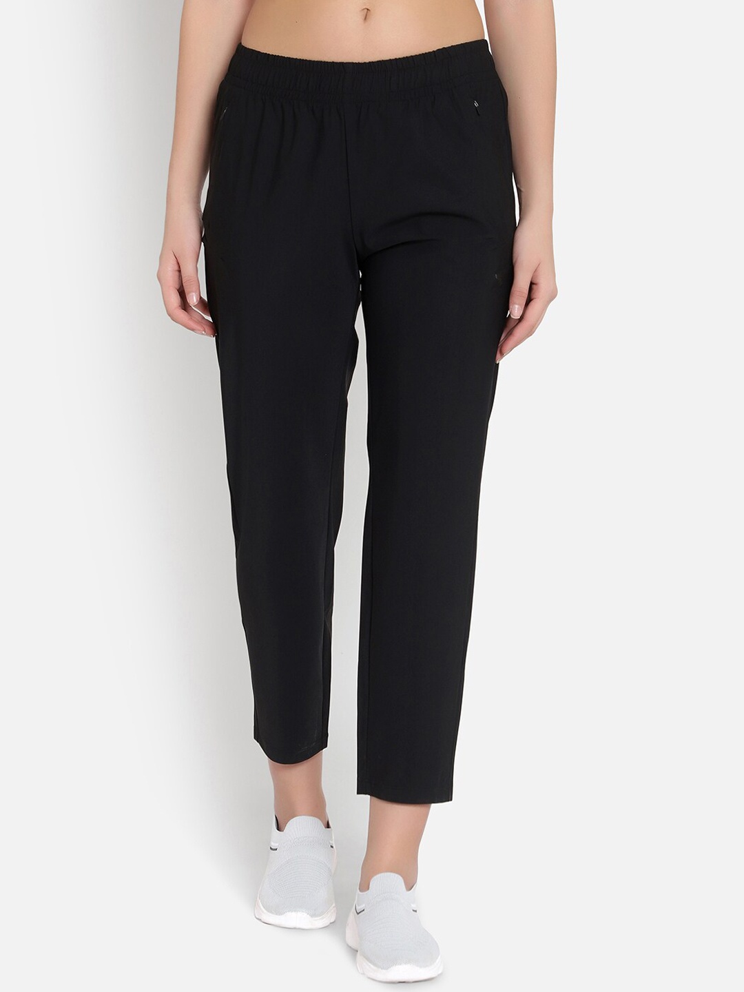 

Anta Women Black Solid Track Pant