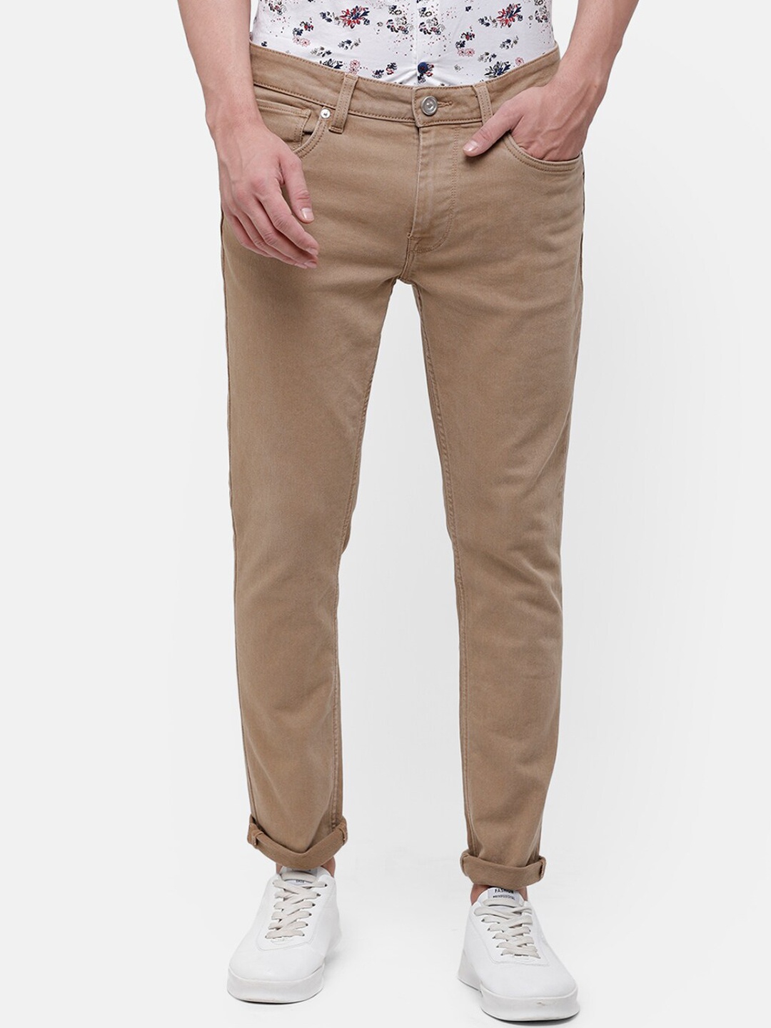 

Voi Jeans Men Skinny Fit Jeans, Beige