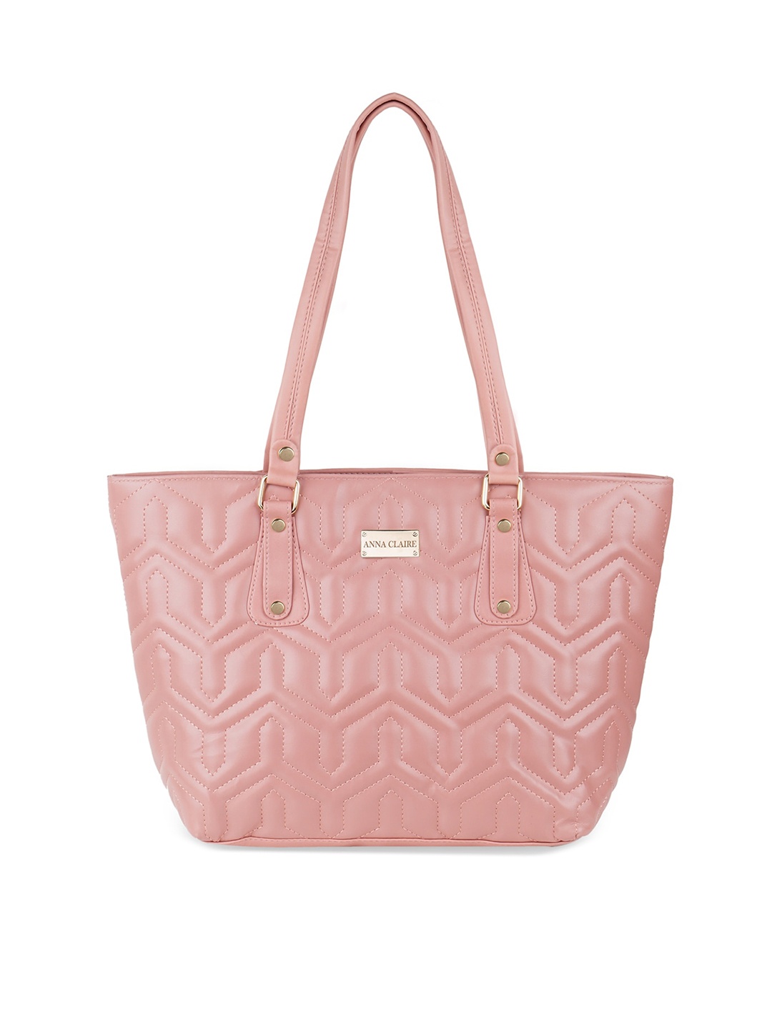 

Anna Claire Women Pink Structured Shoulder Bag with Quilted