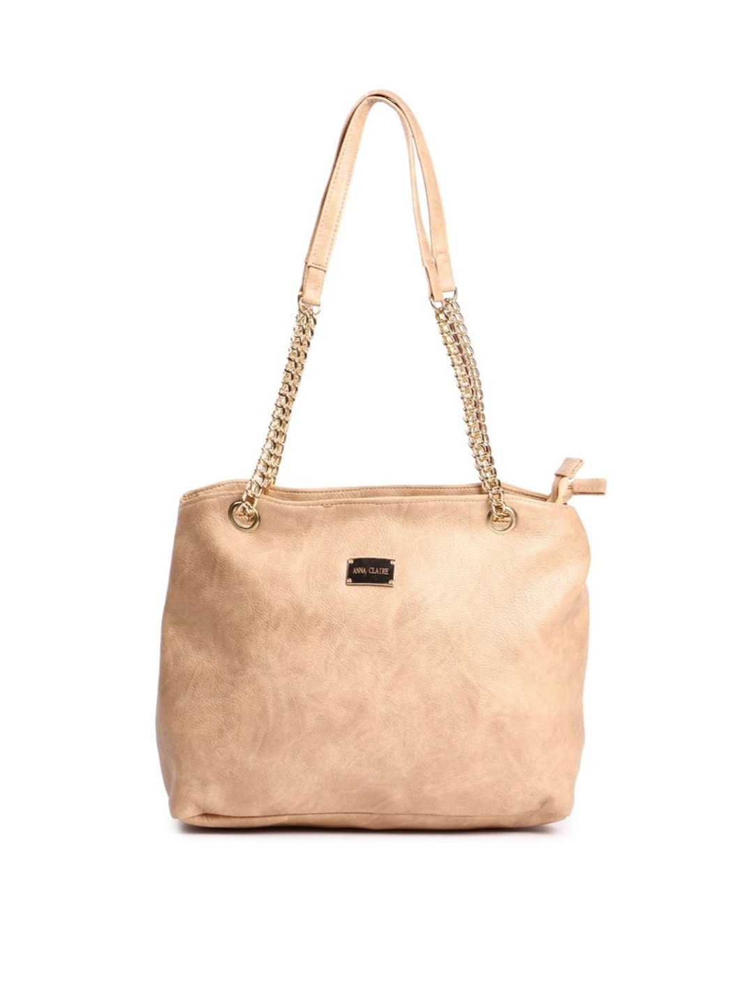 

Anna Claire Women Beige PU Structured Shoulder Bag