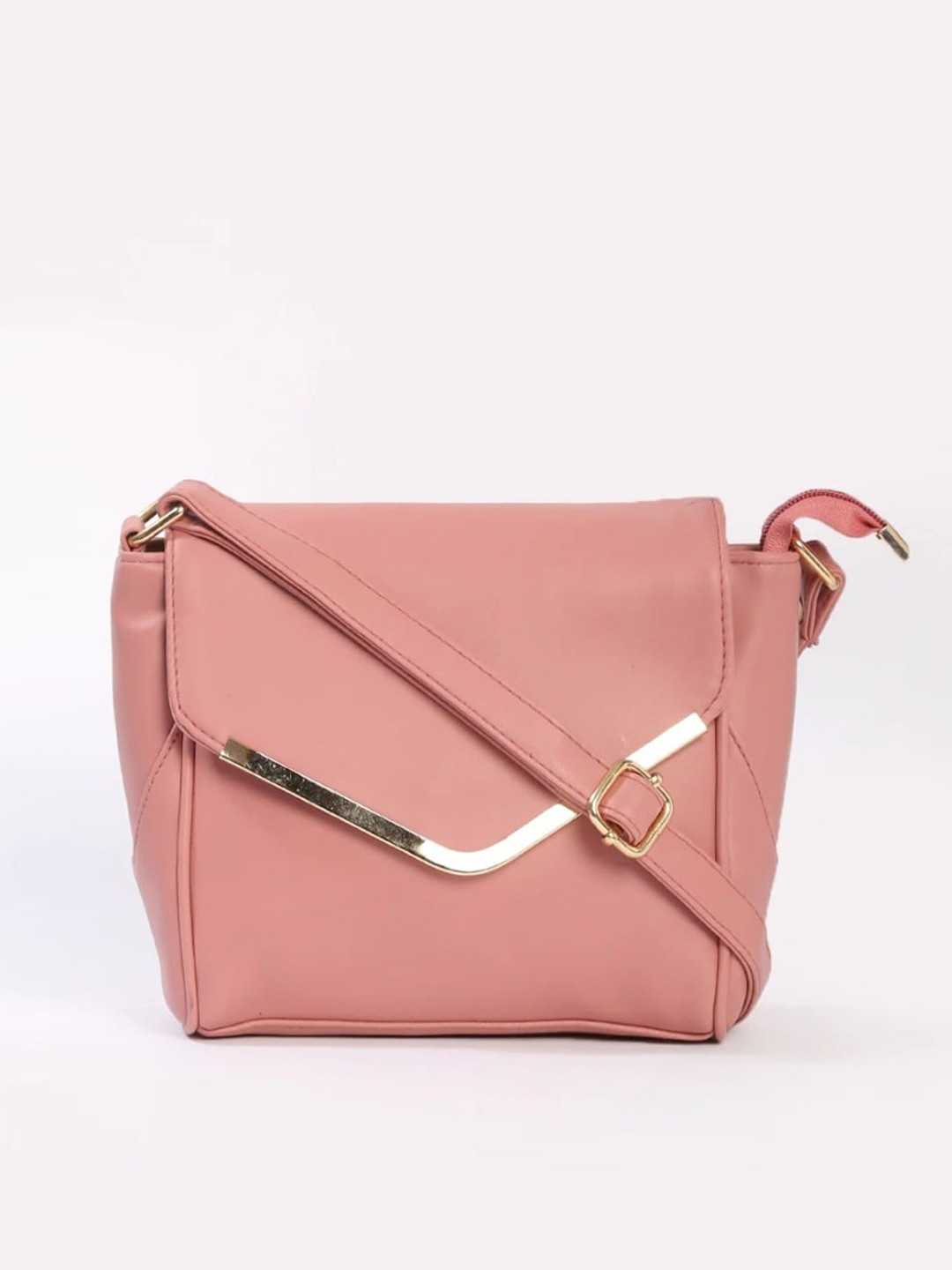 

Anna Claire Pink PU Structured Sling Bag