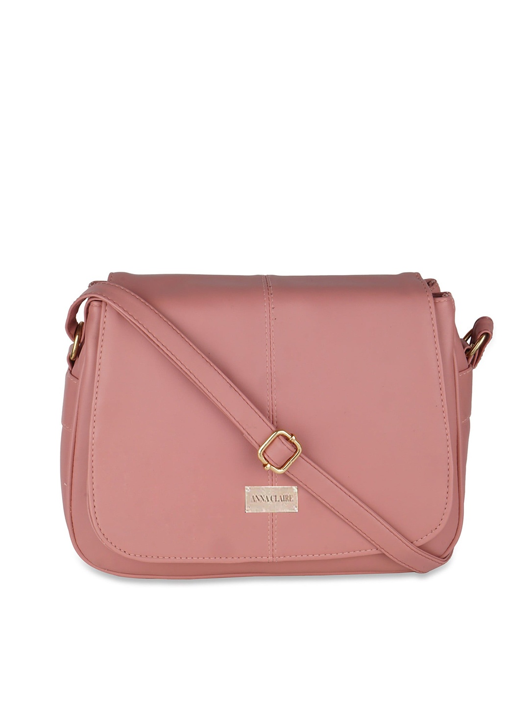 

Anna Claire Pink PU Structured Sling Bag