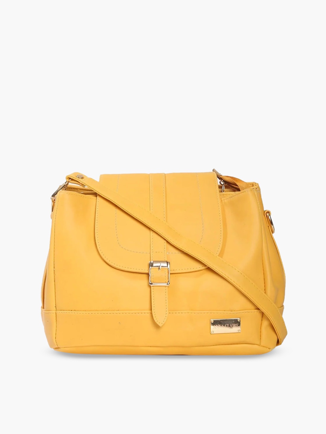 

Anna Claire Mustard PU Structured Sling Bag