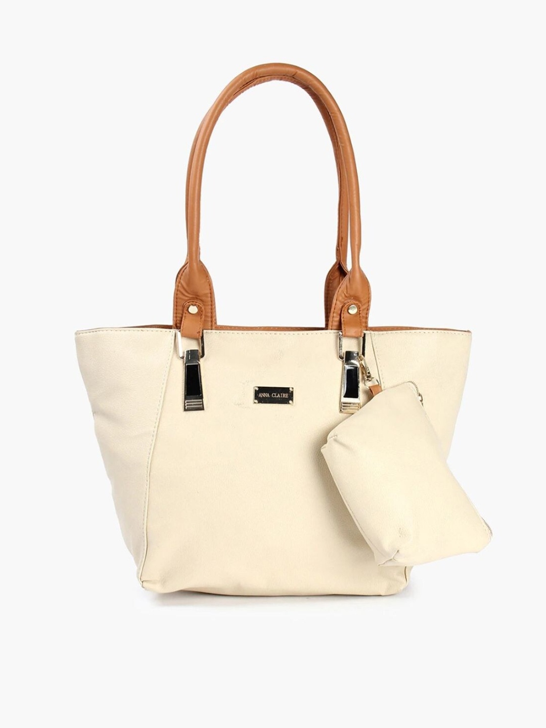 

Anna Claire Off White Structured Shoulder Bag