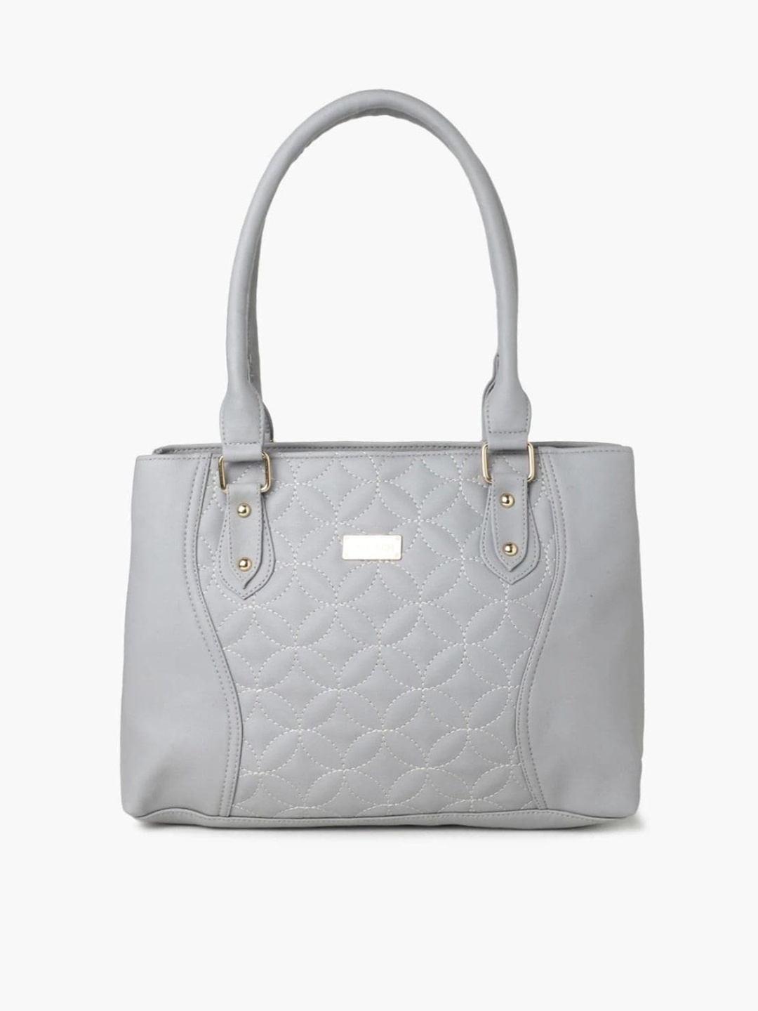 

Anna Claire Grey Structured Shoulder Bag with Quilted