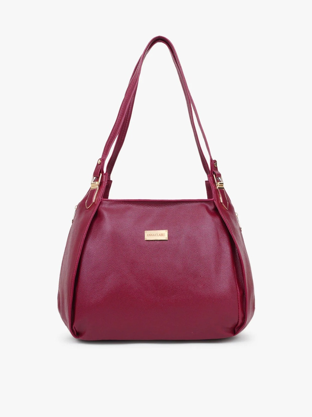 

Anna Claire Maroon Structured Shoulder Bag