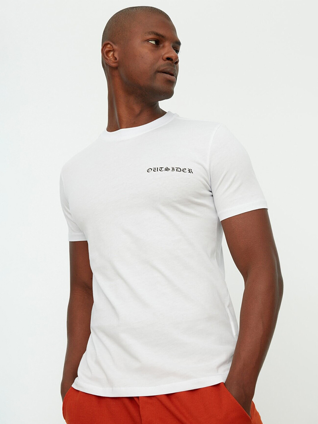 

Trendyol Men White V-Neck T-shirt