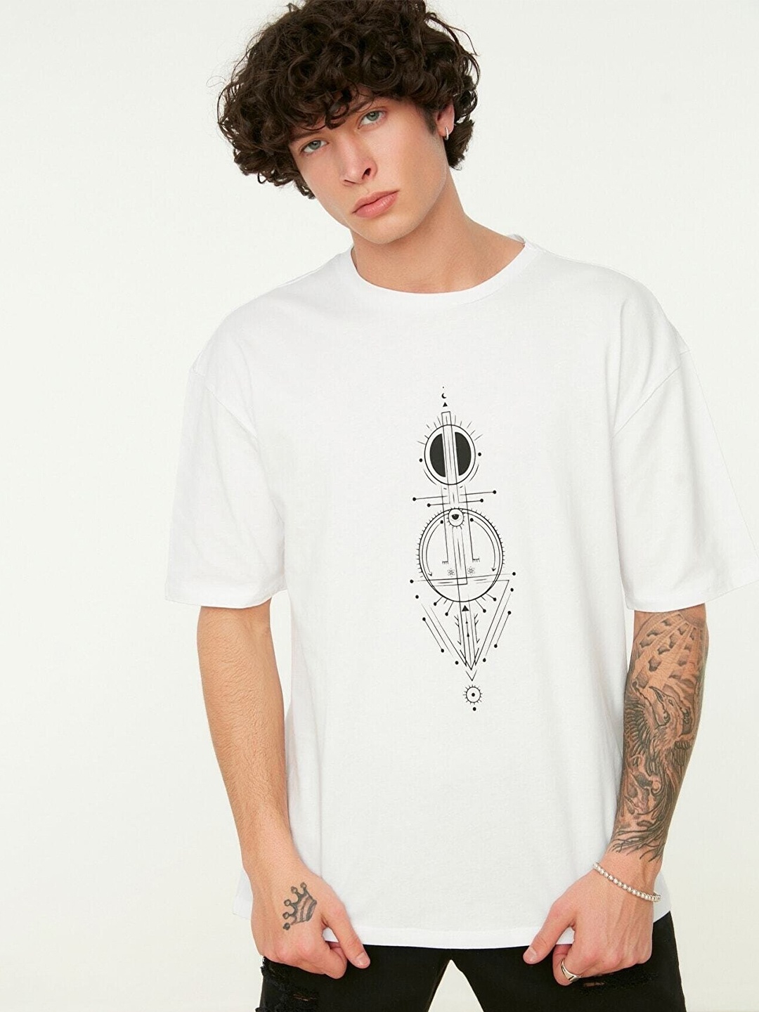 

Trendyol Men White Printed T-shirt