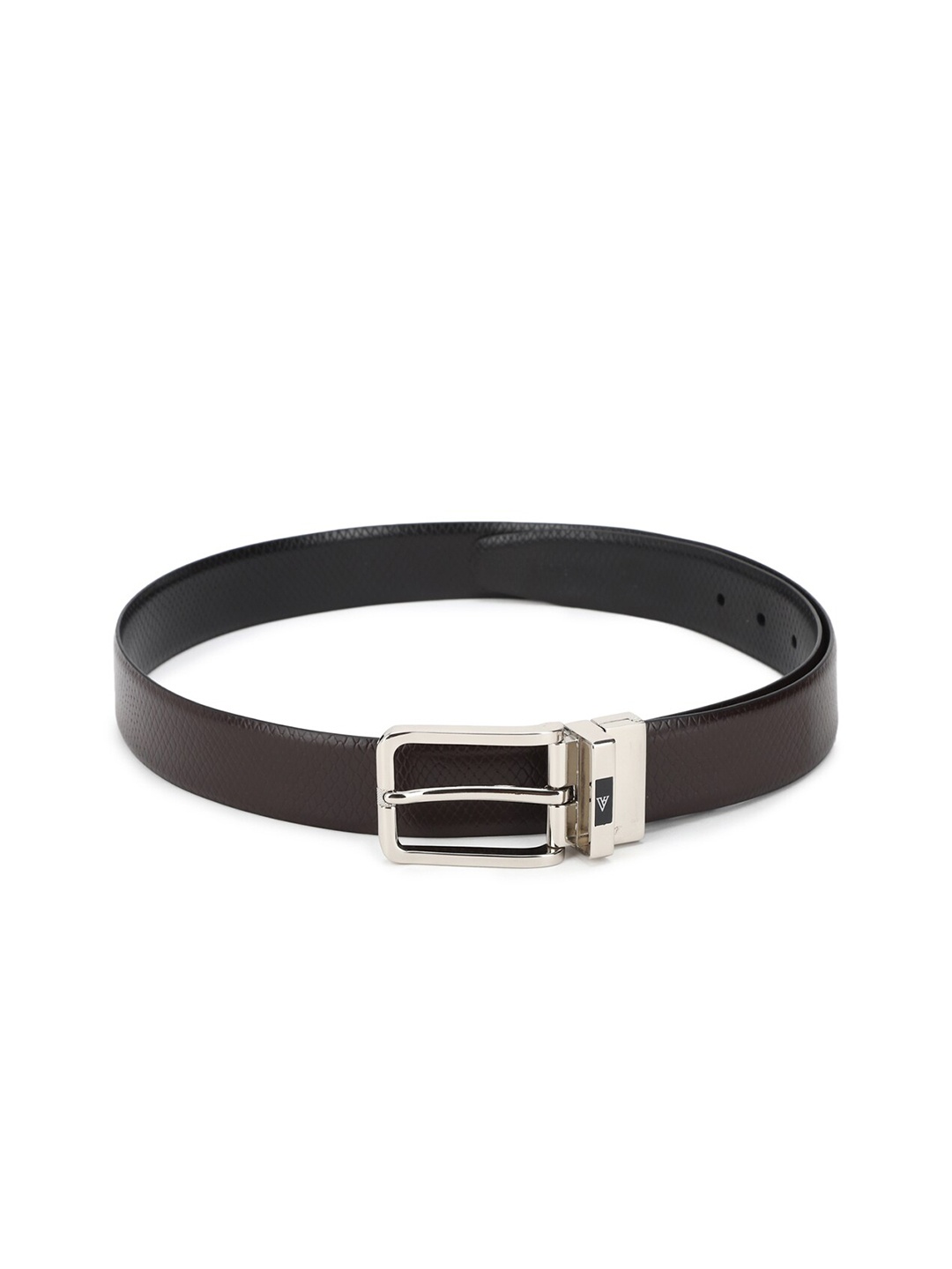 

Van Heusen Men Brown & Black Reversible Textured Leather Belt