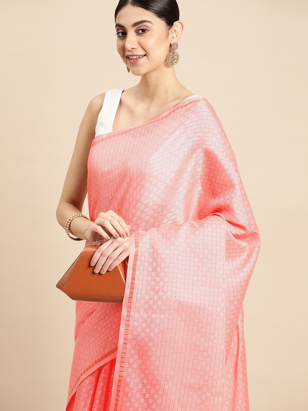 

Anouk Woven Design Saree, Pink
