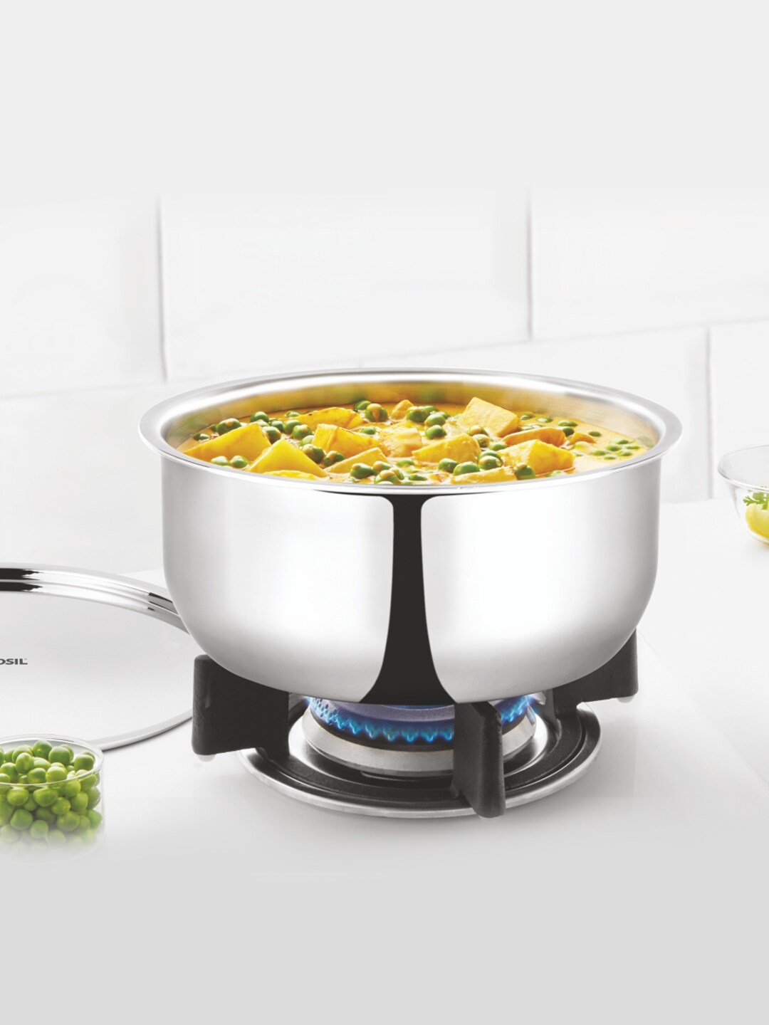 

BOROSIL Silver-Toned Cookfresh Stainless Steel Induction Tope 4.6 L