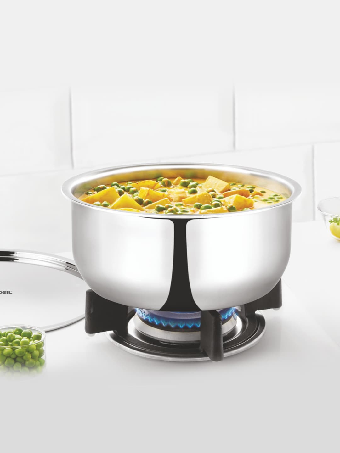 

BOROSIL Silver-Toned Cookfresh Stainless Steel Tope with Lid 3.1 L