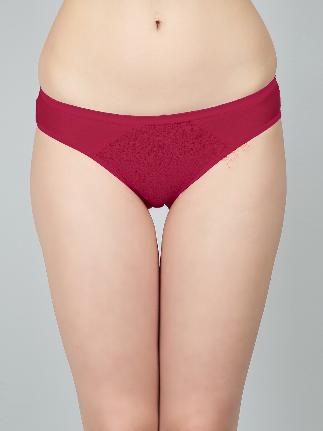 

N-Gal Women Maroon Solid Hipster Briefs