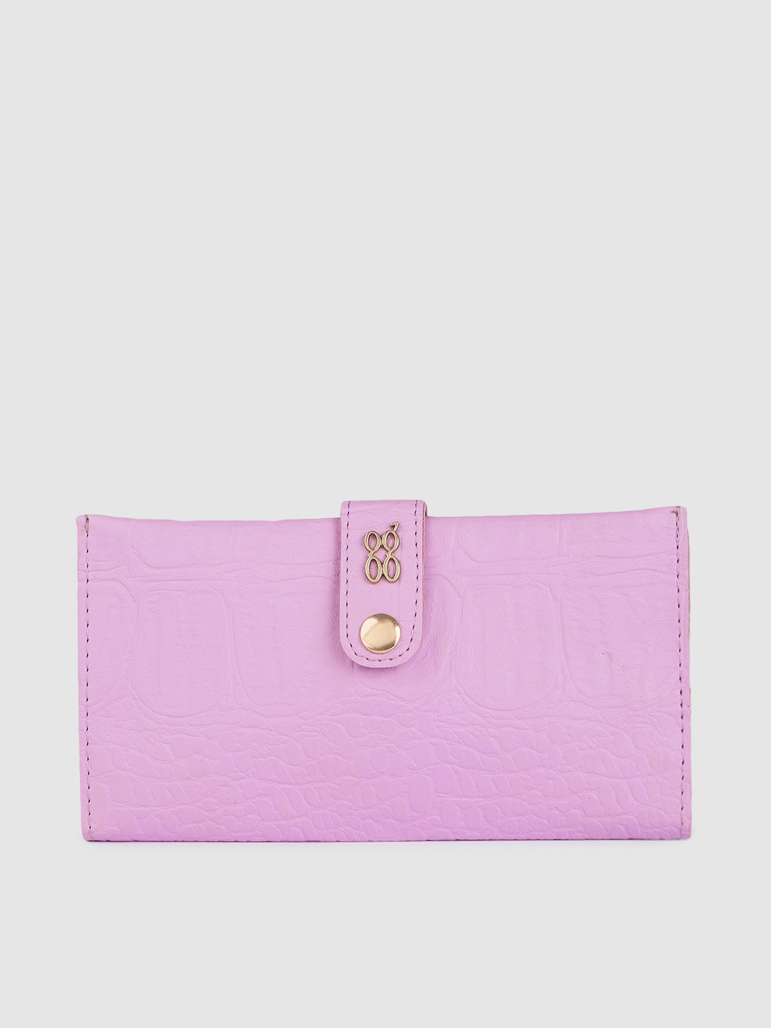 

Baggit Women Textured Two Fold Wallet, Lavender