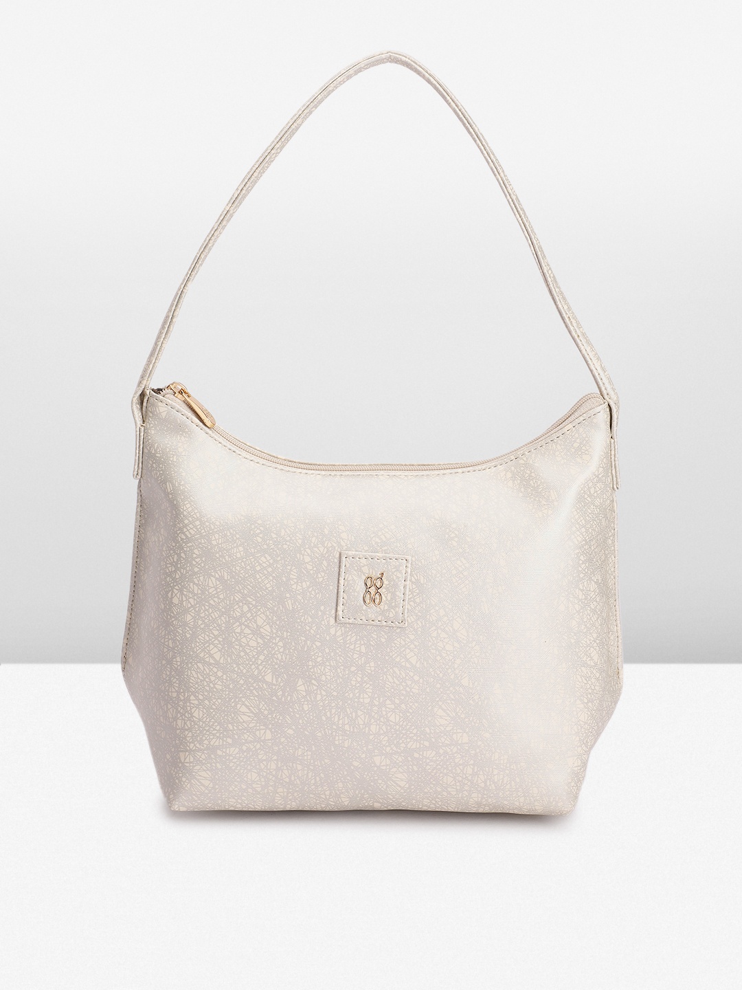 

Baggit White Abstract Printed Structured Shoulder Bag