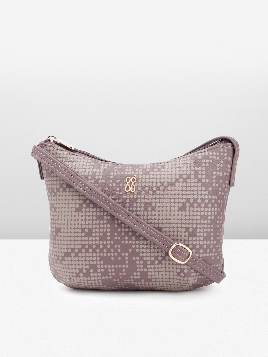 

Baggit Mauve Printed Structured Sling Bag