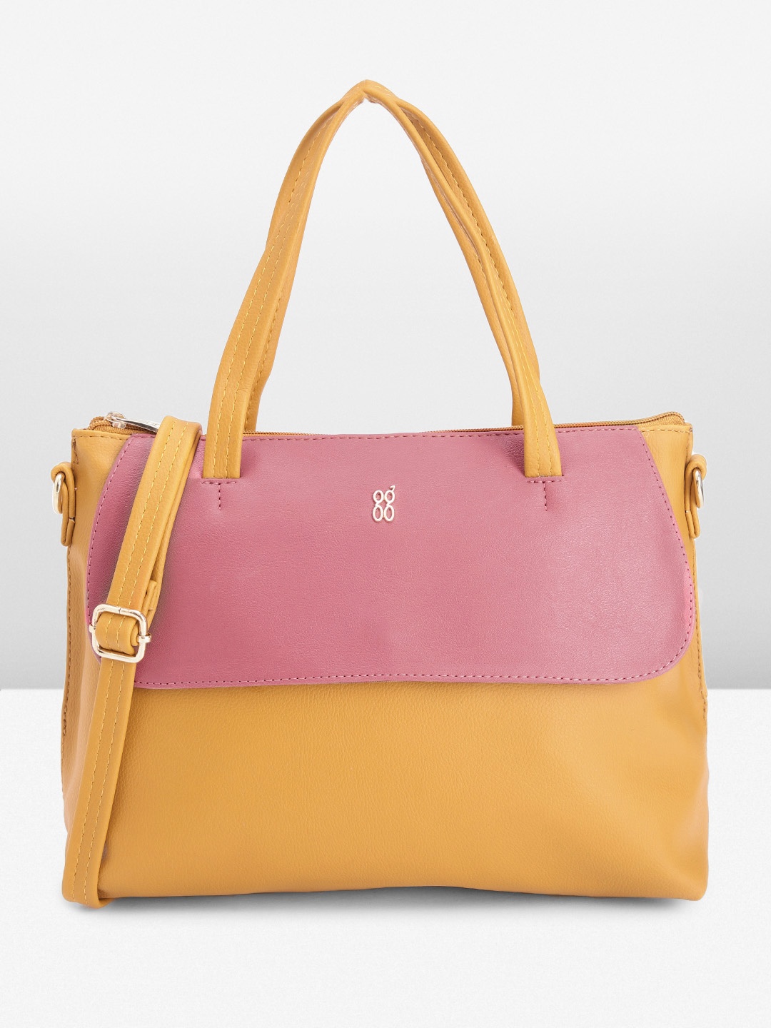 

Baggit Colourblocked Handheld Bag, Mustard