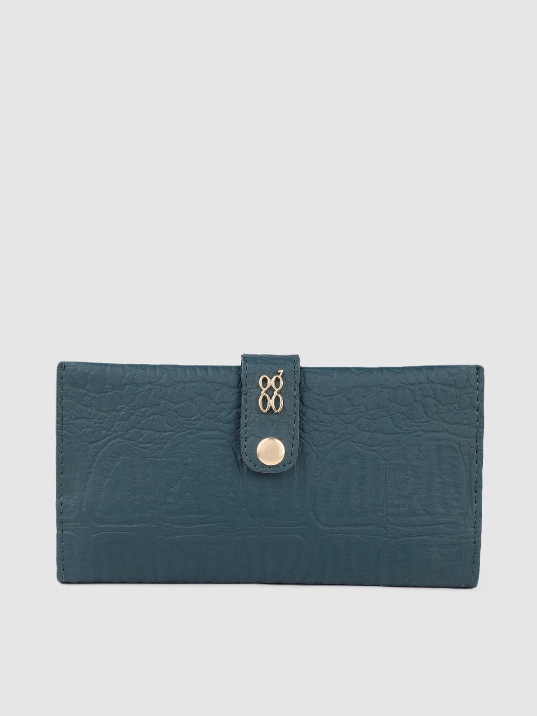 

Baggit Women Textured Two Fold Wallet, Teal