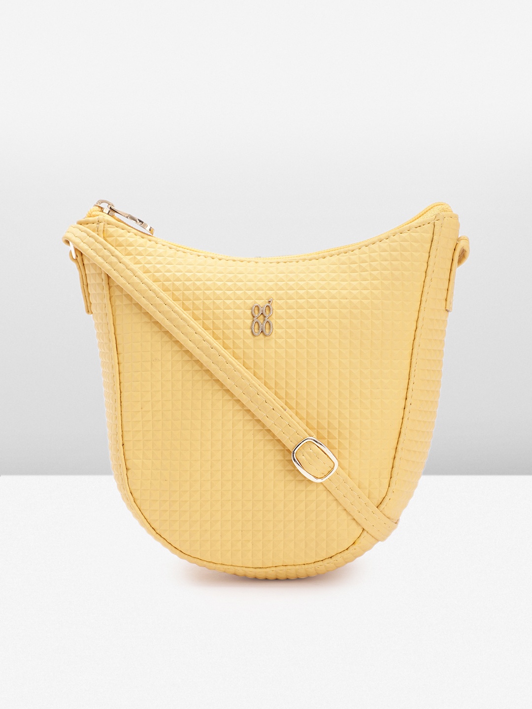 

Baggit Yellow Textured Sling Bag