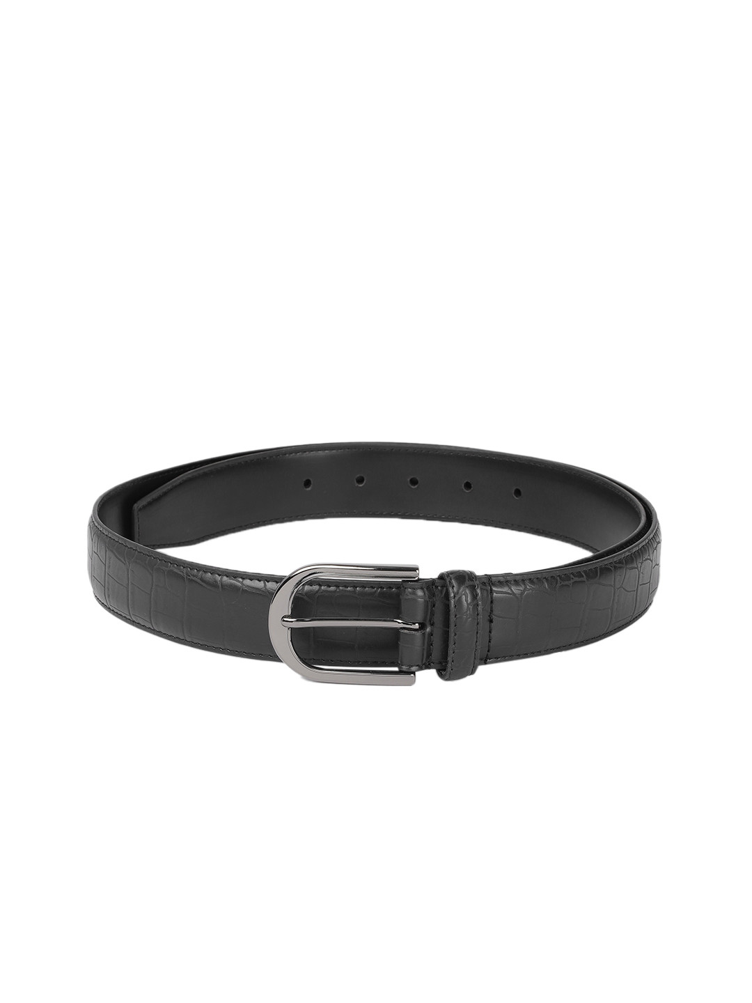 

Baggit Men Croc Textured Belt, Black