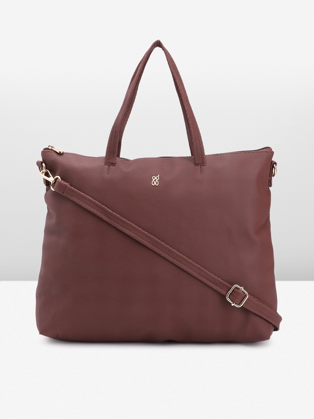 

Baggit Women Textured Laptop Handheld Bag, Brown