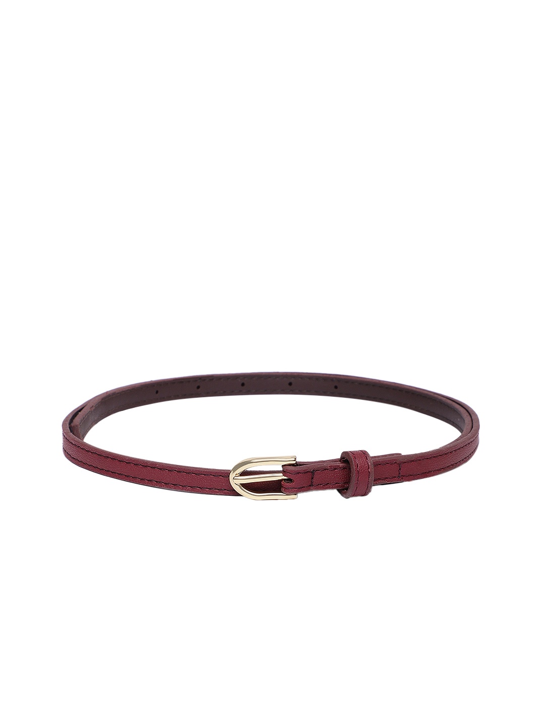 

Baggit Women Solid Slim Belt, Burgundy