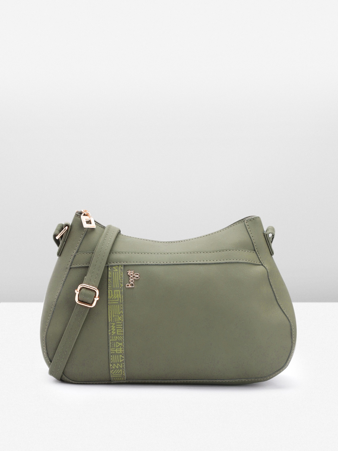 

Baggit Women Solid Sling Bag, Green