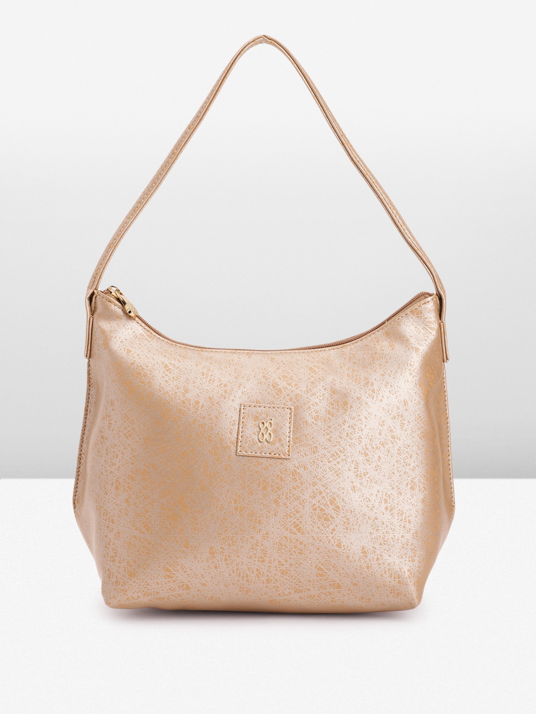 

Baggit Printed Hobo Bag, Gold