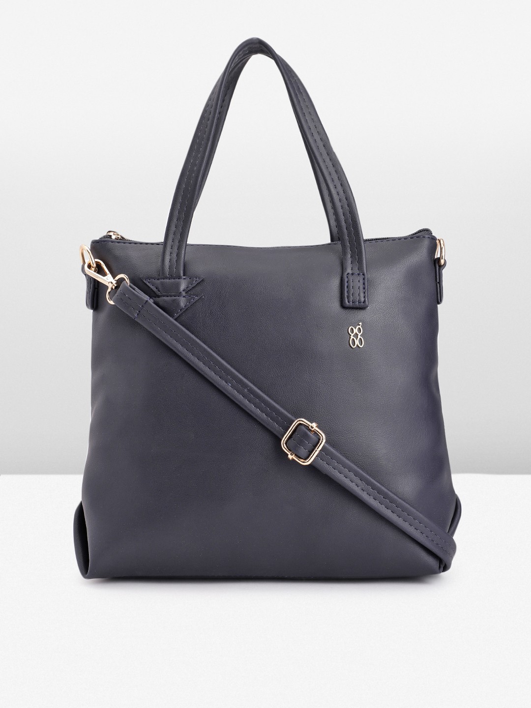 

Baggit Solid Handheld Bag, Navy blue