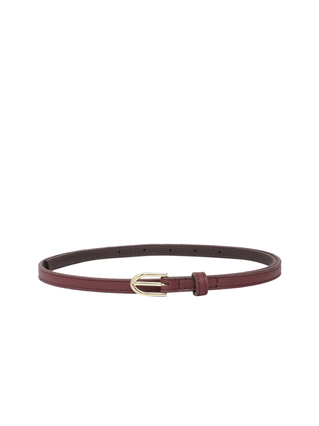 

Baggit Women Solid Slim Belt, Burgundy