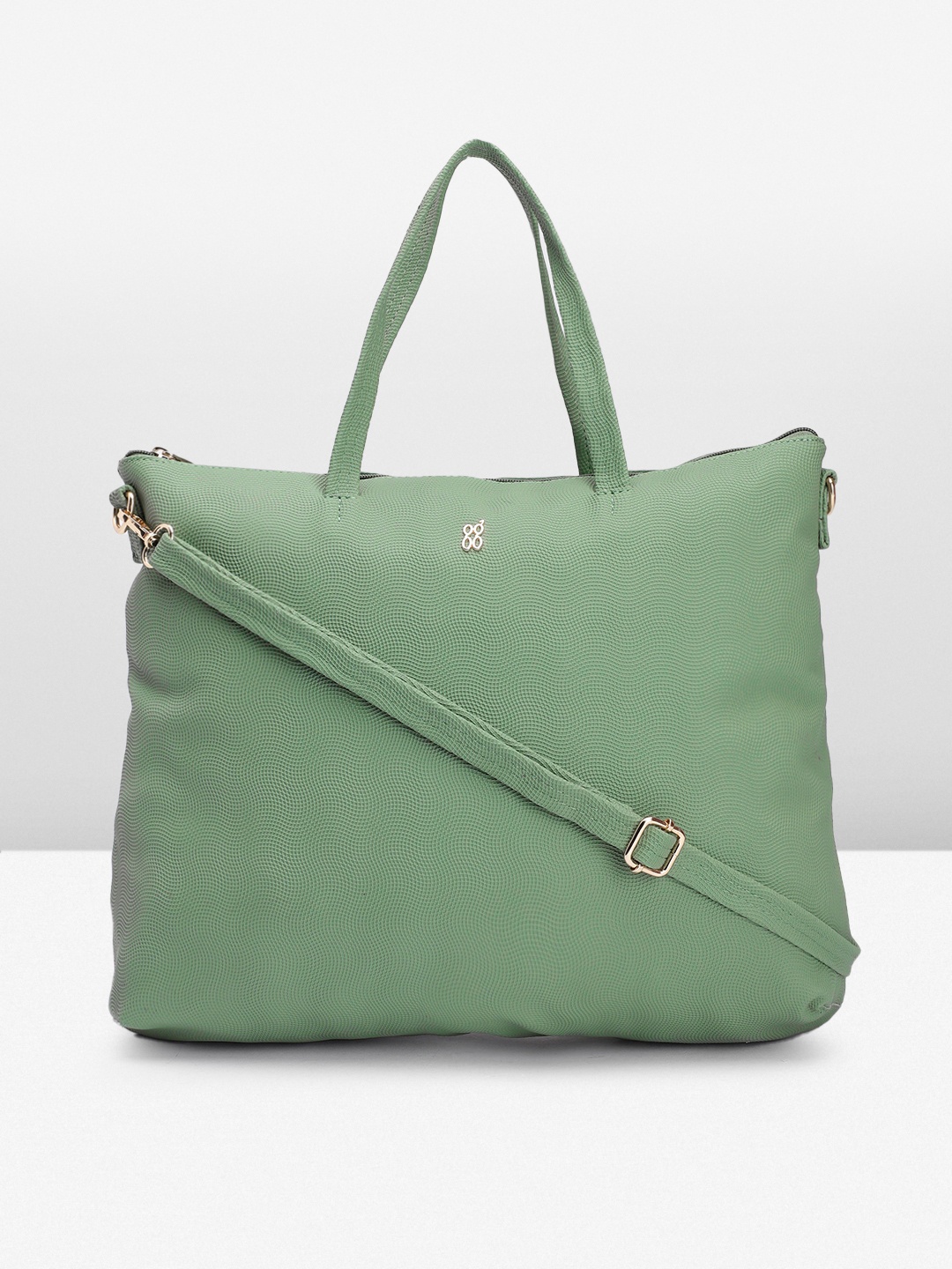 

Baggit Textured Laptop Handheld Bag, Green