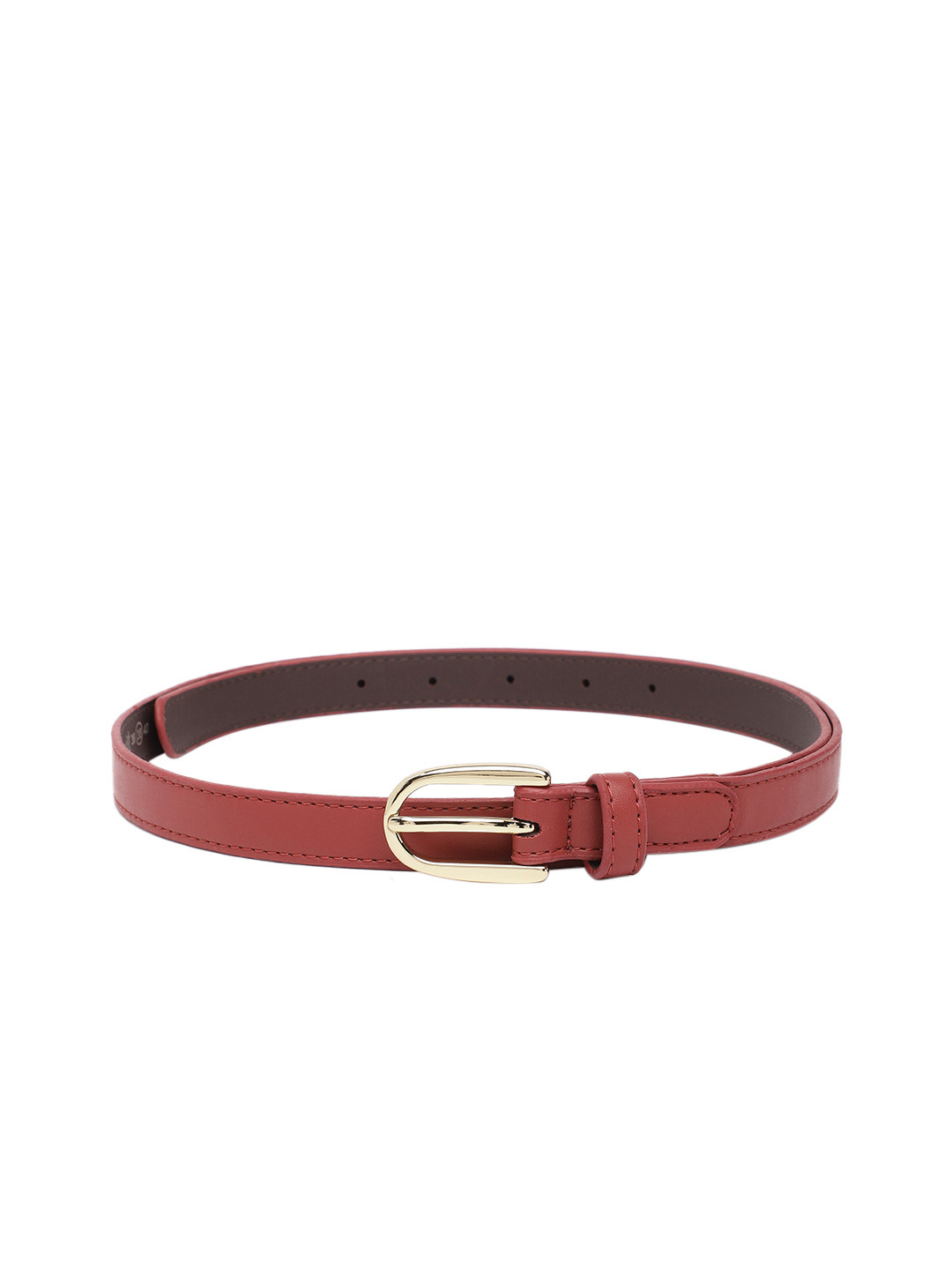 

Baggit Women Solid PU Slim Belt, Red