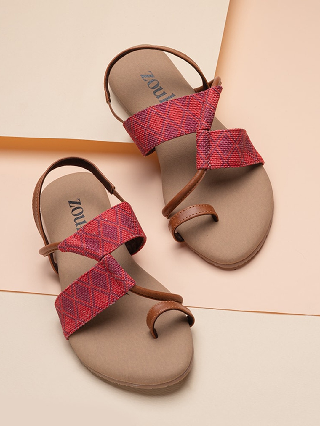 

ZOUK Women Red One Toe Flats