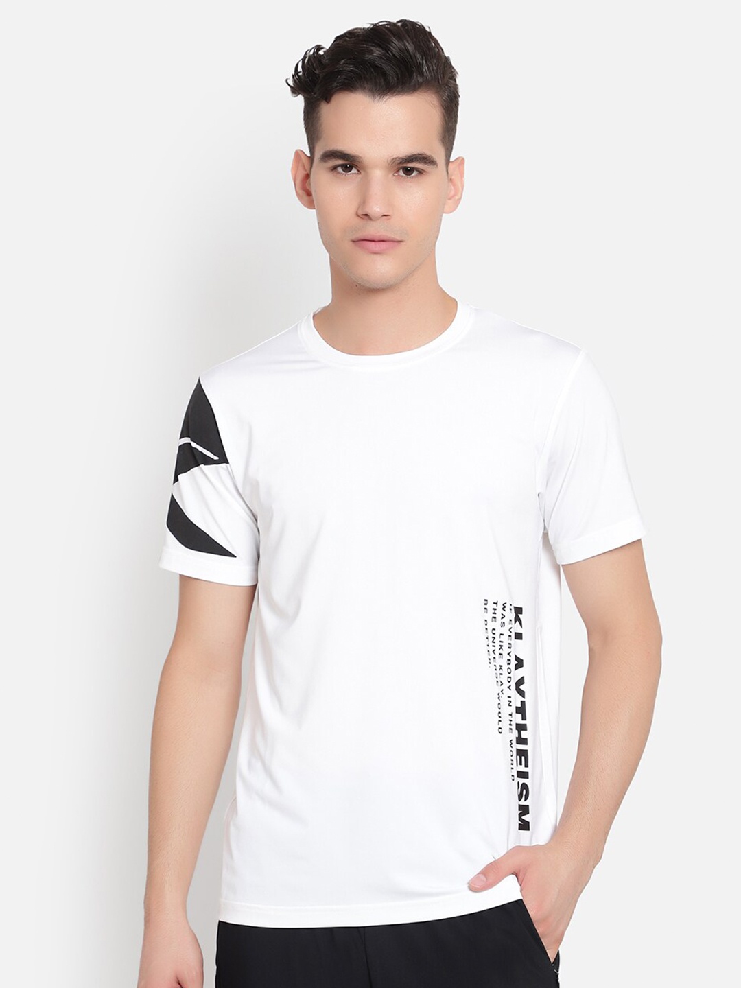 

Anta Men White Typography Printed Cotton T-shirt