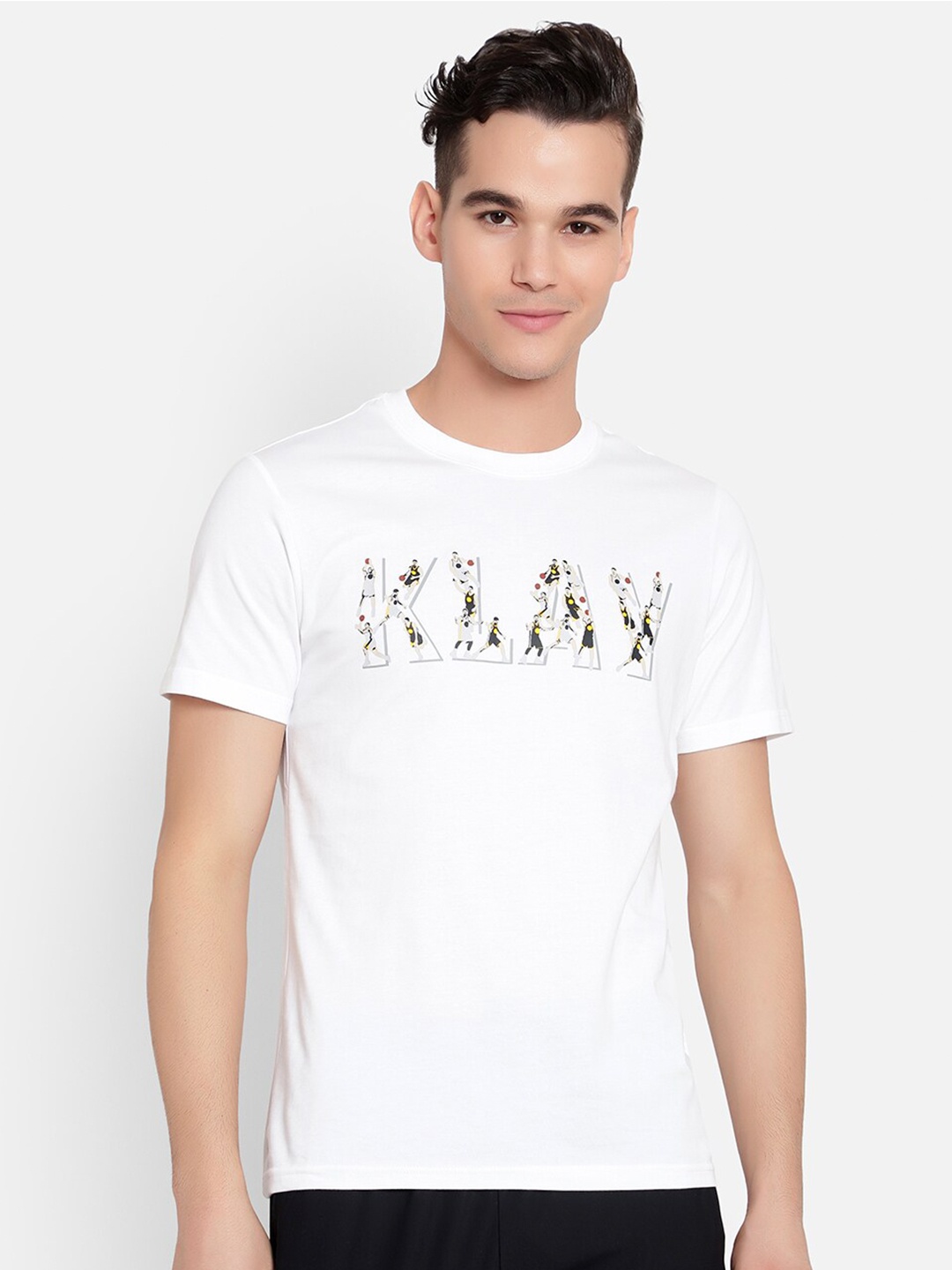 

Anta Men White Typography Printed Cotton T-shirt