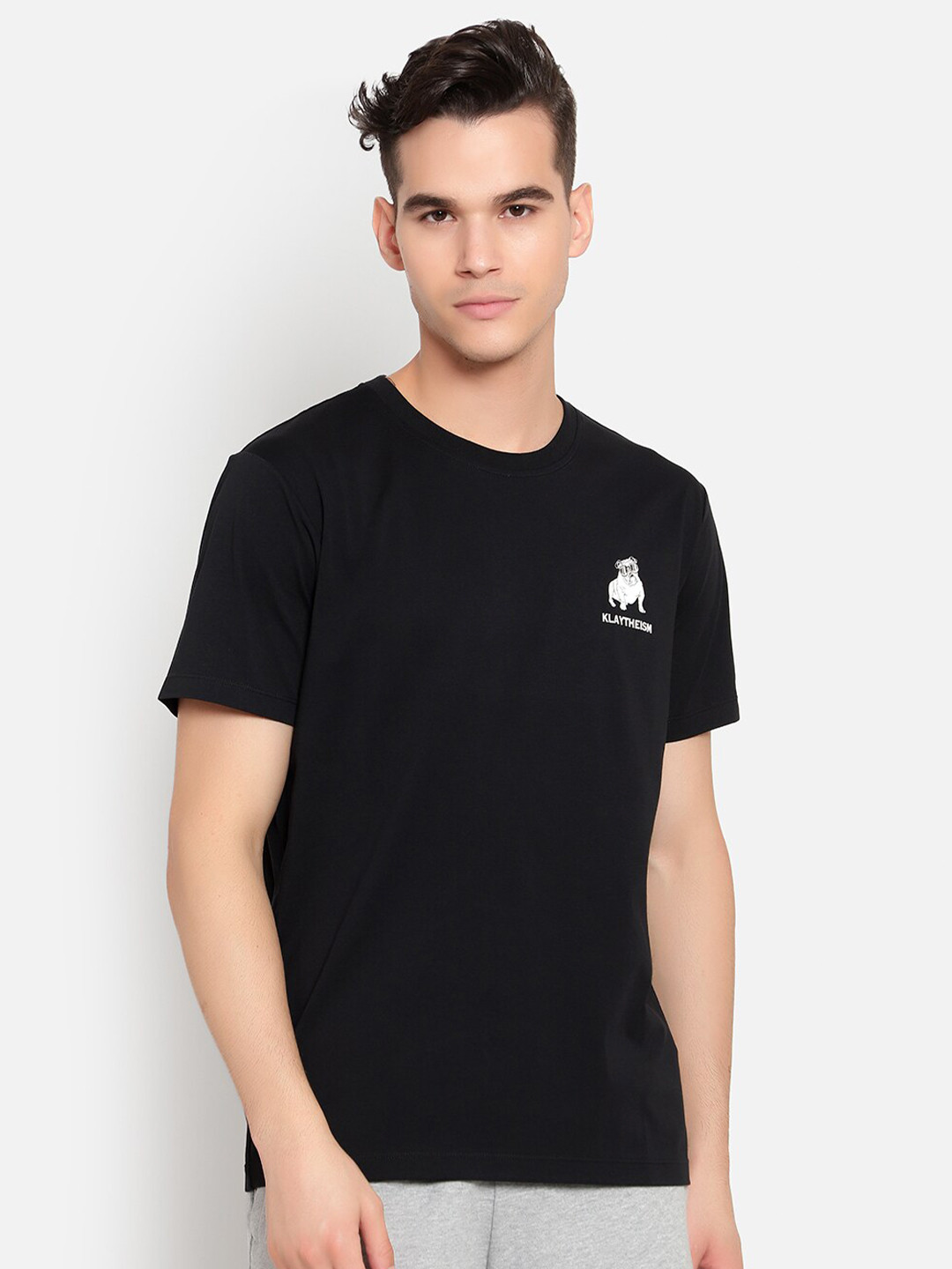

Anta Men Black Cotton T-shirt