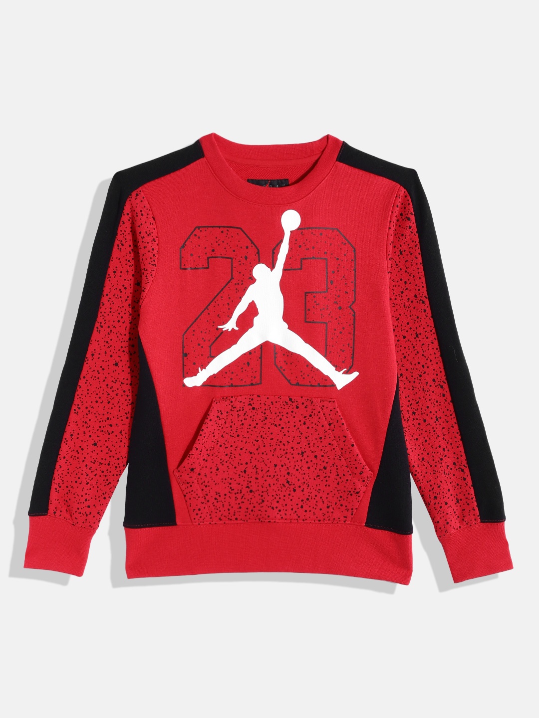 

Jordan Boys Air Speckle French Terry Crew, Red