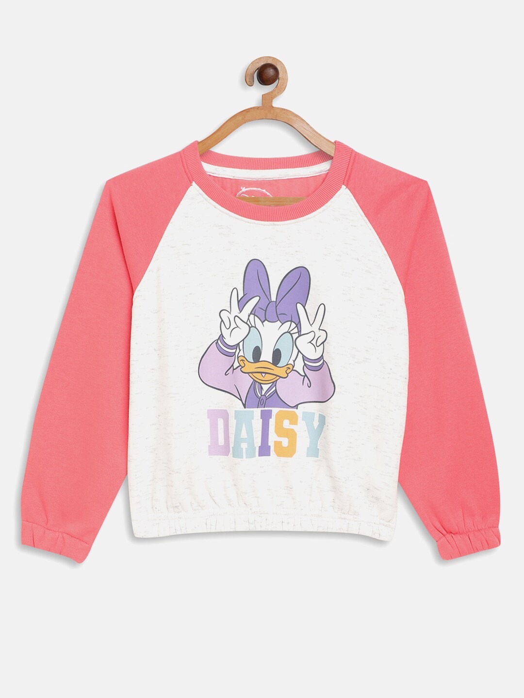 

METTLE Girls Pink Printed Fleece Sweatshirt