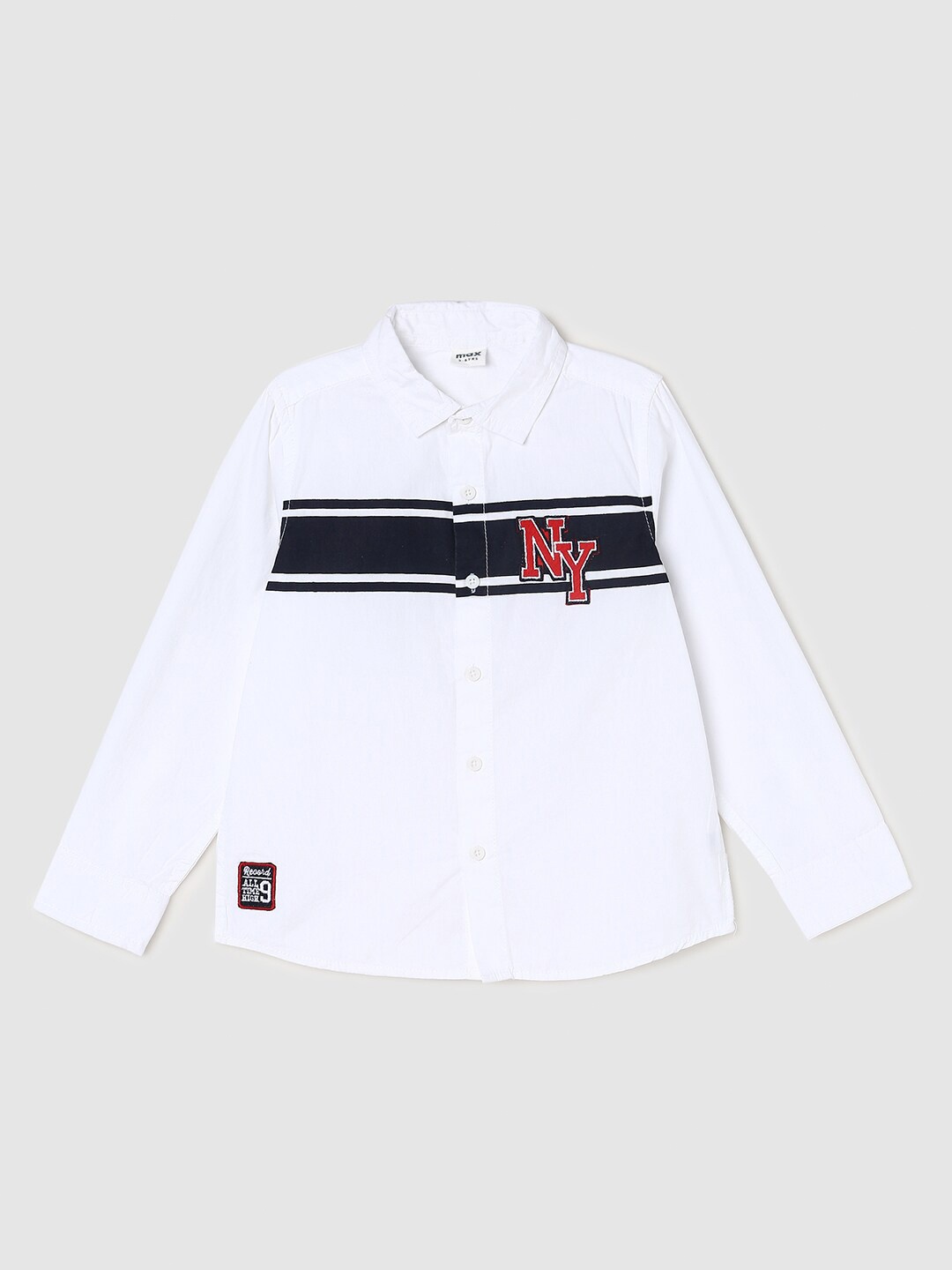 

max Boys White Cotton Casual Shirt