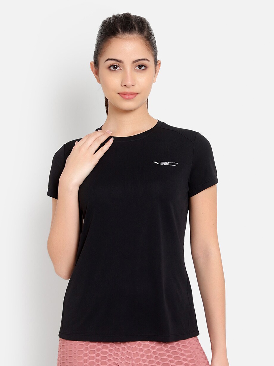 

Anta Women Black T-shirt