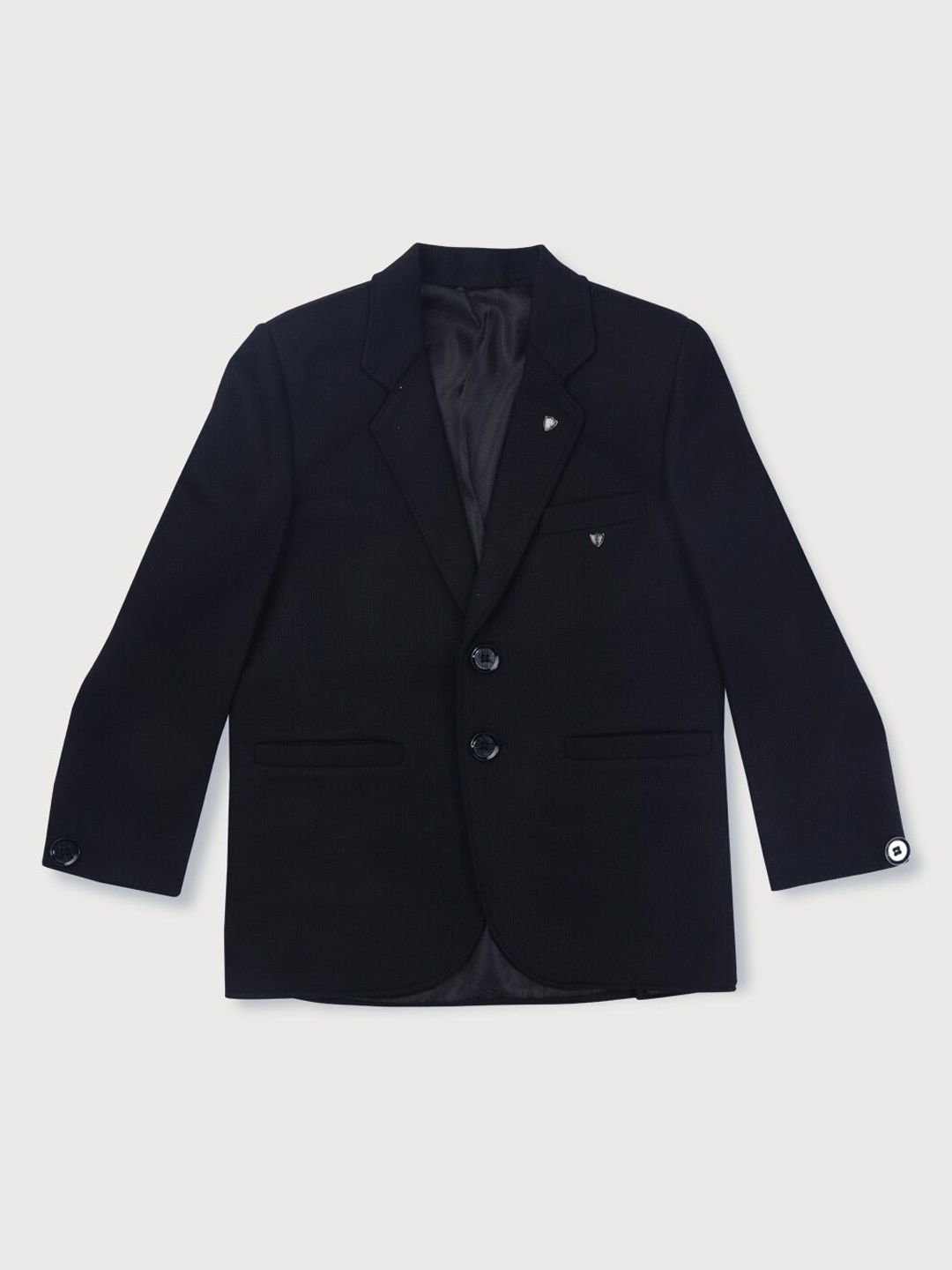 

Gini and Jony Boys Black Solid Single-Breasted Blazers