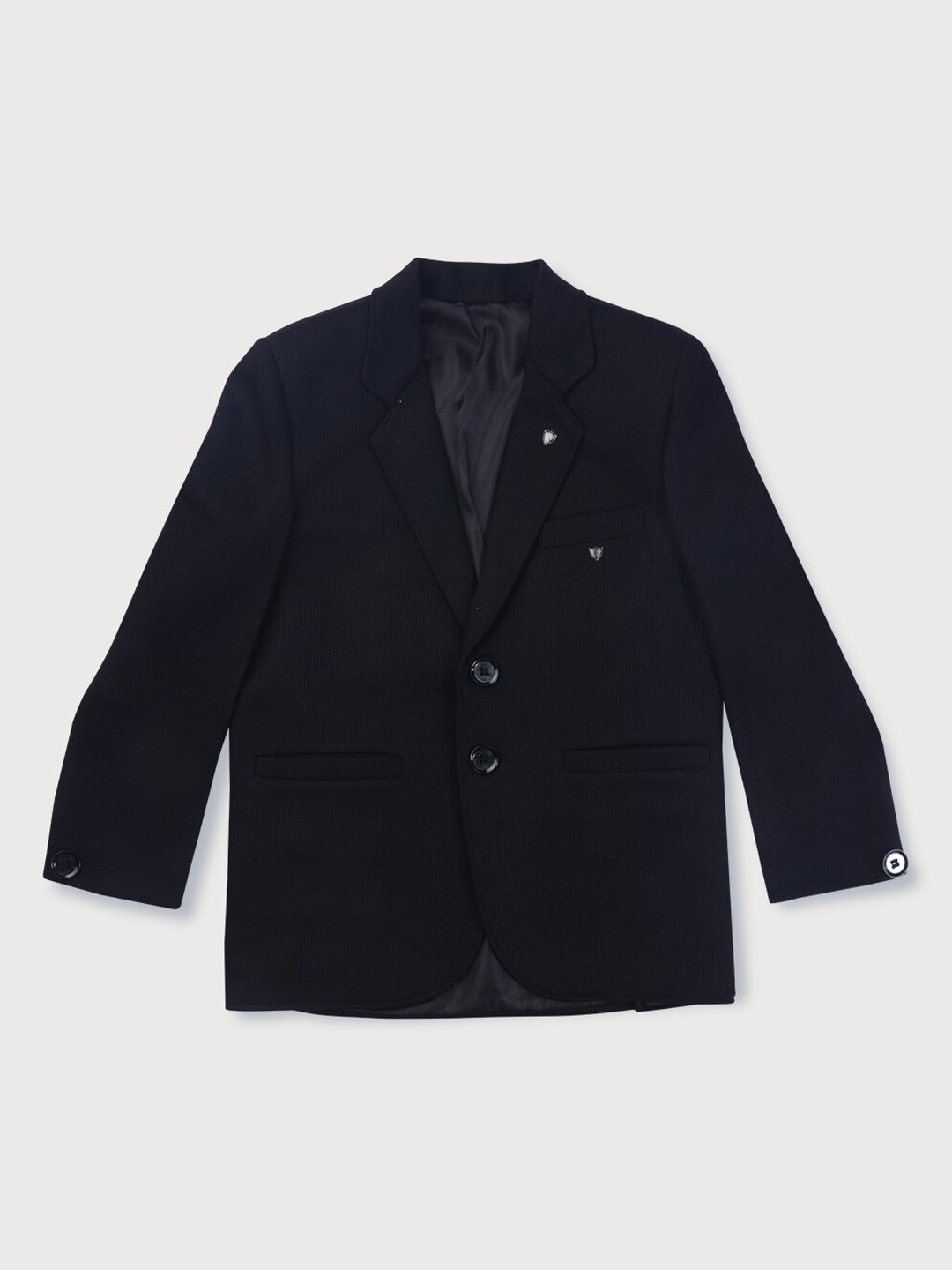 

Gini and Jony Boys Black Solid Single-Breasted Blazers