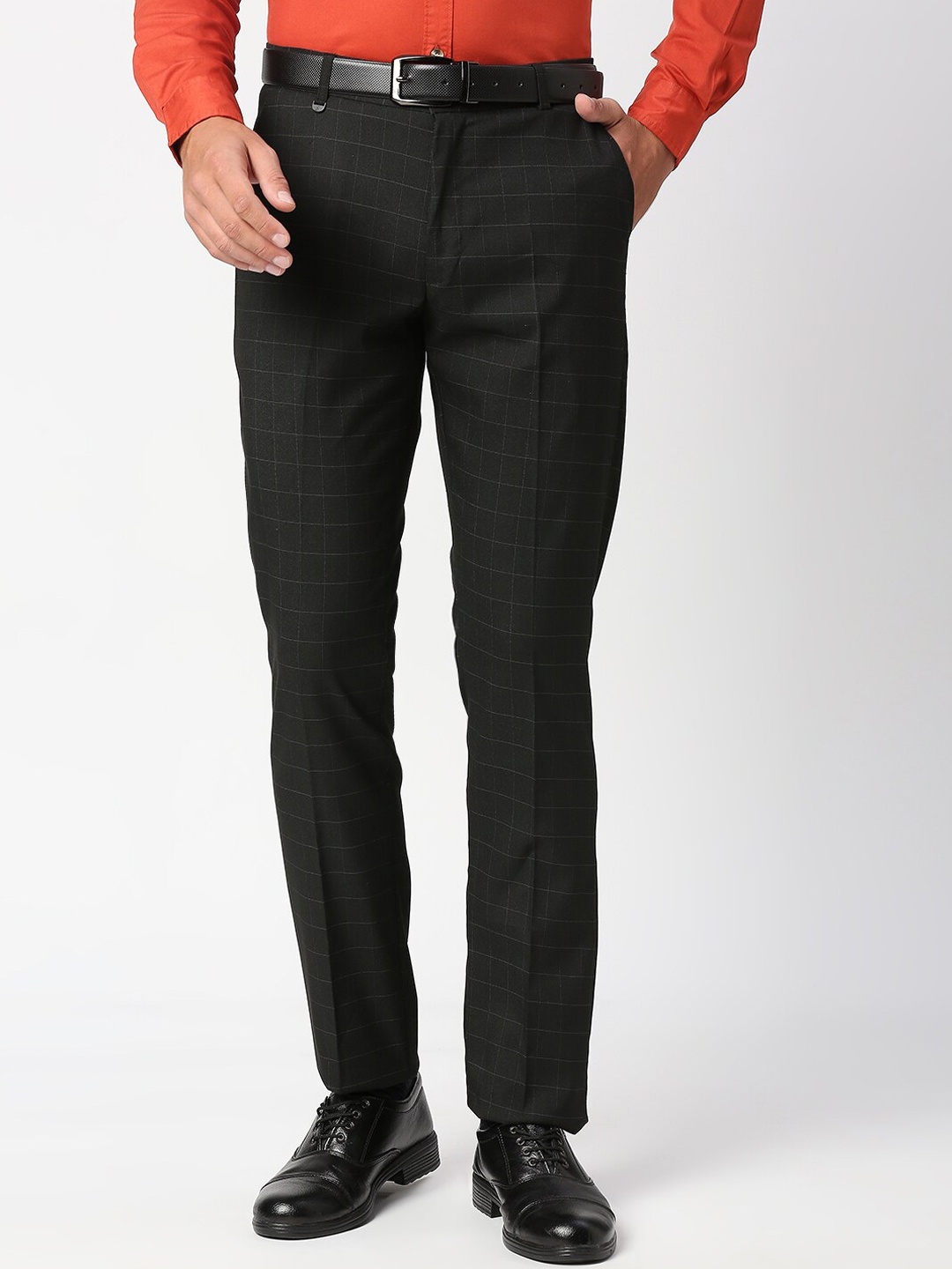 

Solemio Men Black Classic Easy Wash Trousers