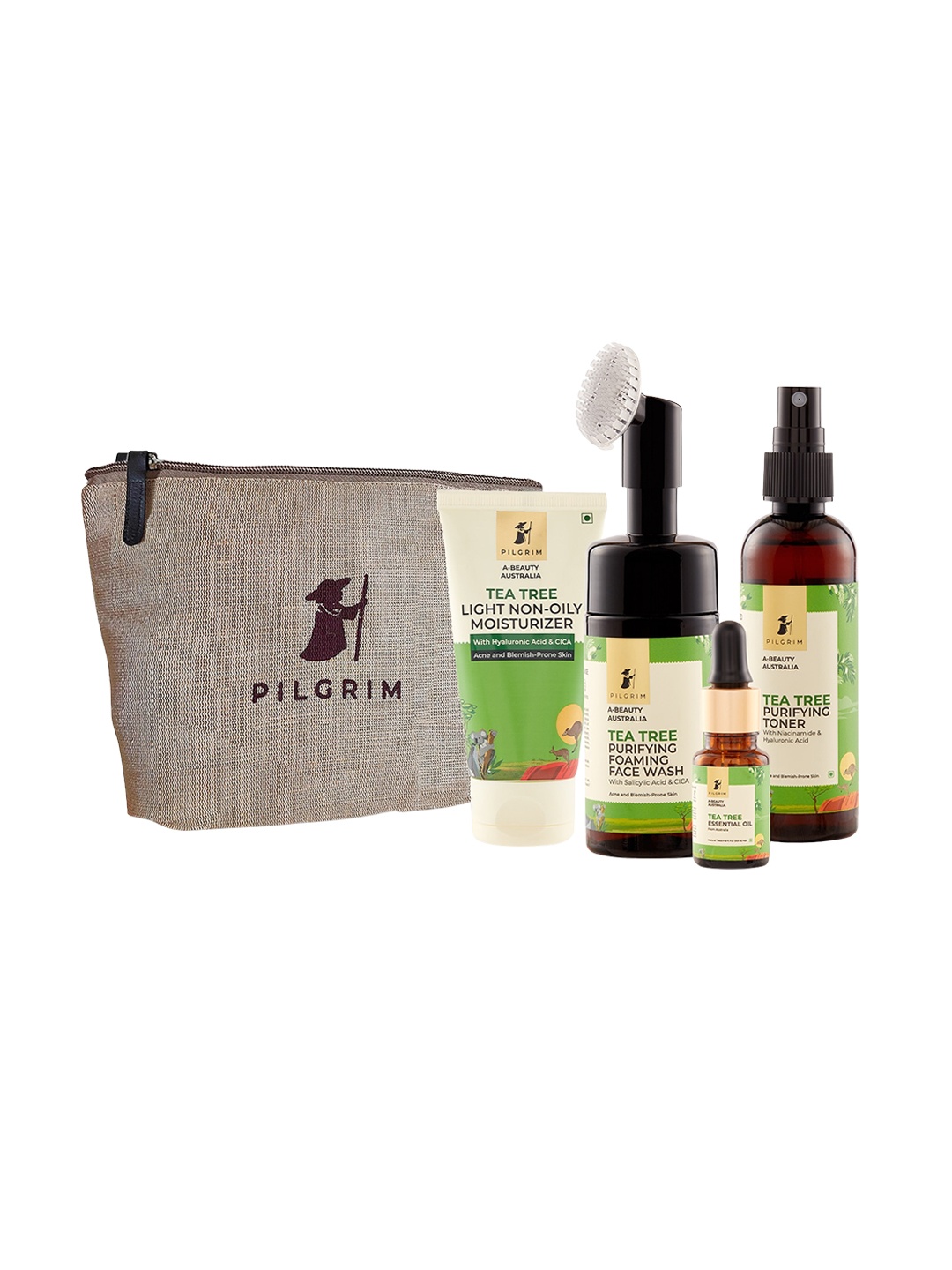 

Pilgrim Tea Tree Good Night Ritual Skin care Gift Set, Green