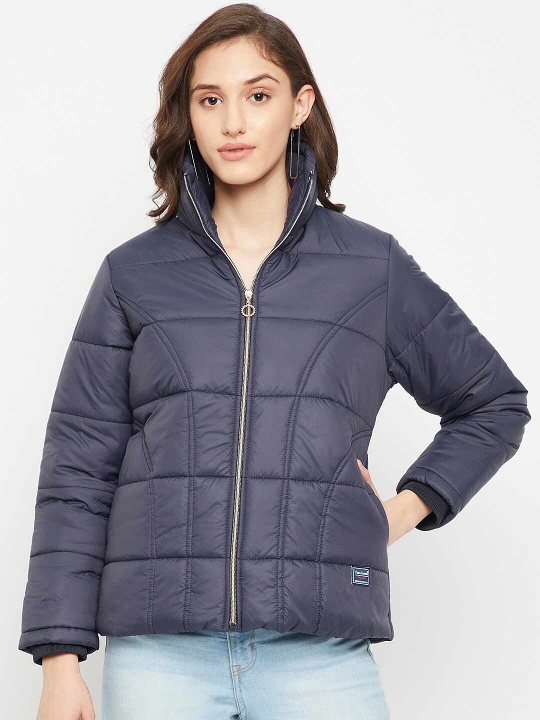 

VERO AMORE Women Navy Blue Insulator Padded Jacket