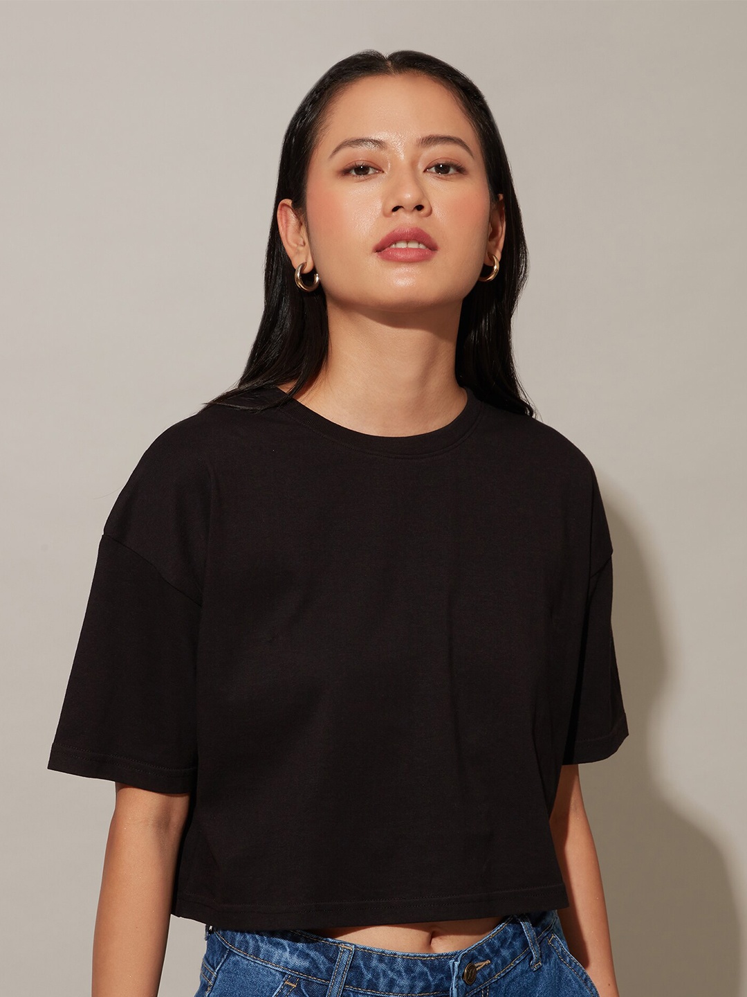 

20Dresses Relaxed Fit Fit Cotton T-shirt, Black