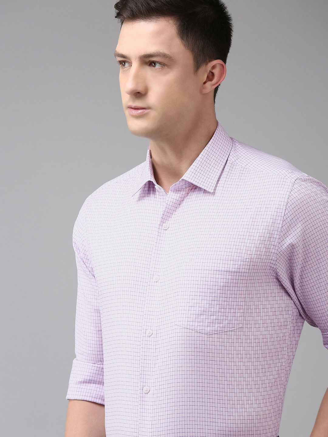 

Arrow Men Pink Checked Original Slim Fit Pure Cotton Formal Shirt