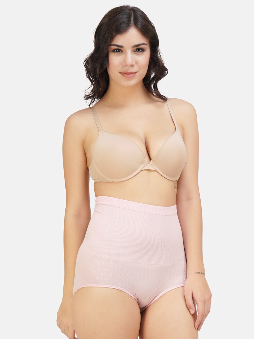 

Hill Islands Women Pink Self Design High Rise Hipster Briefs