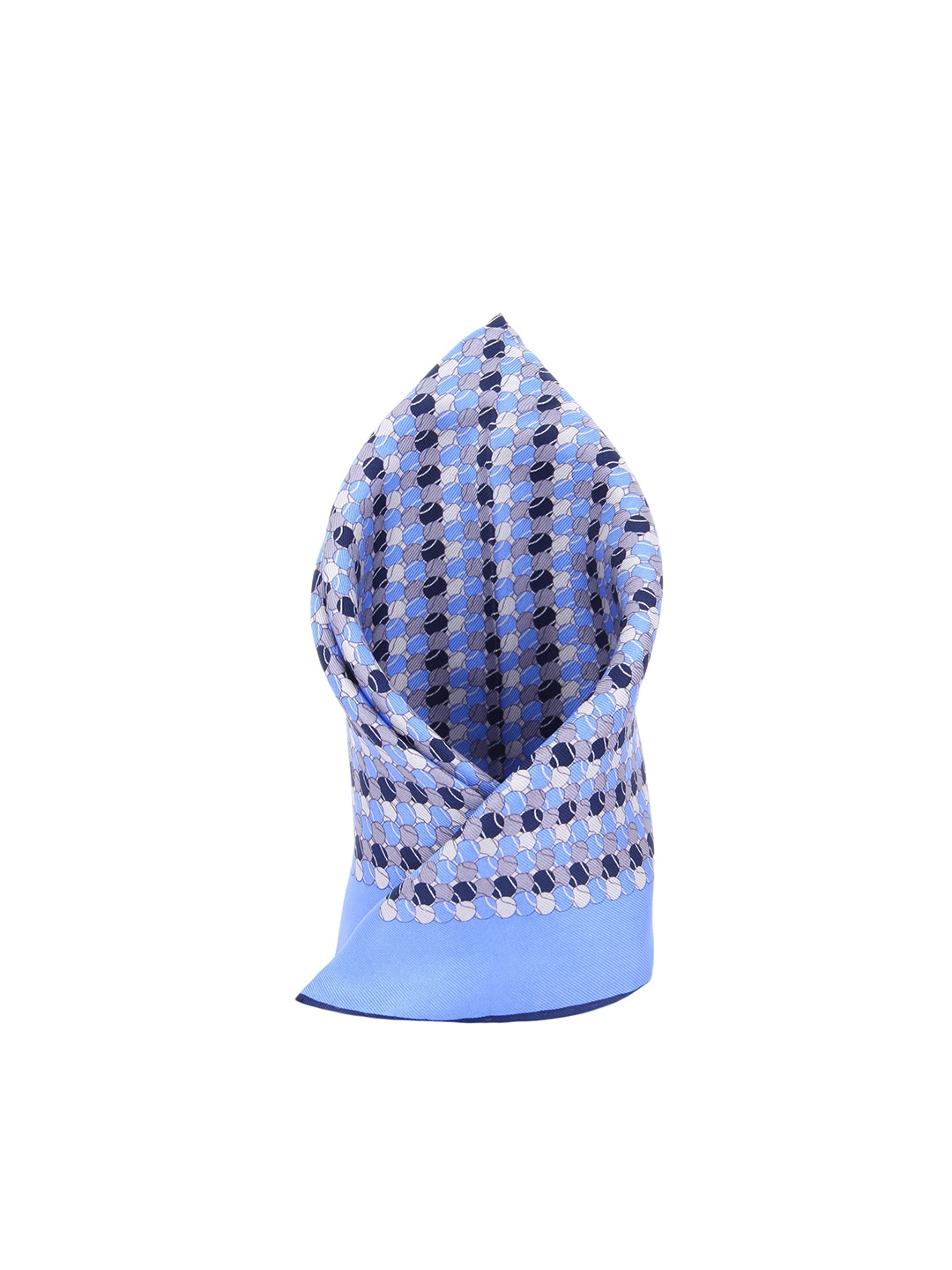 

Alvaro Castagnino Men Blue Printed Silk Pocket Square